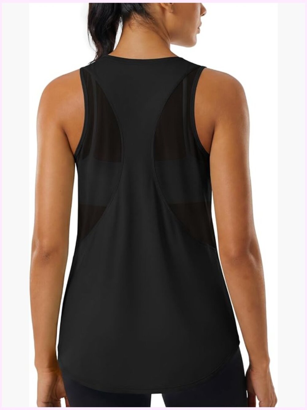 Sleeveless Racerback Mesh Tank Top Moisture Wicking Lightweight Athletic